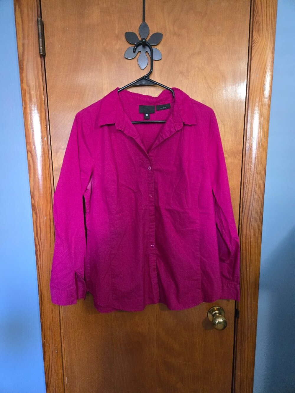 Worthington Long Sleeve Dress Shirt - Pink, Size 14